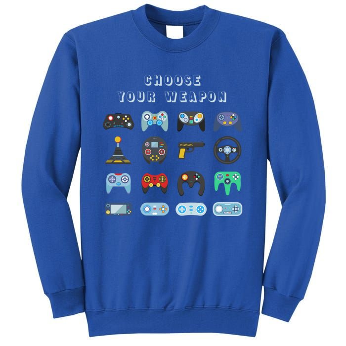 Choose Your Weapon Online Clothes Computer Video Game Geek Cute Gift Tall Sweatshirt