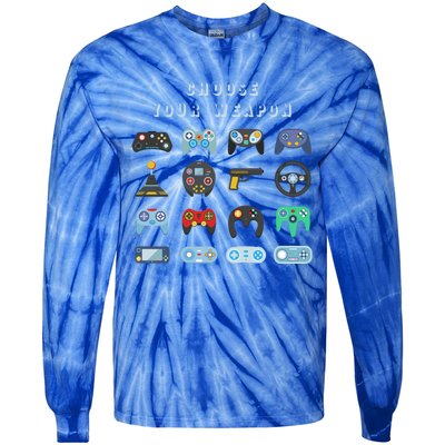 Choose Your Weapon Online Clothes Computer Video Game Geek Cute Gift Tie-Dye Long Sleeve Shirt