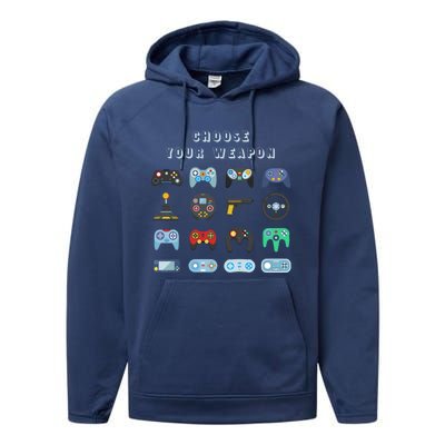 Choose Your Weapon Online Clothes Computer Video Game Geek Cute Gift Performance Fleece Hoodie