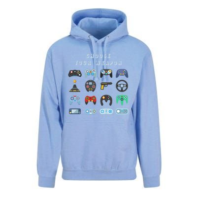 Choose Your Weapon Online Clothes Computer Video Game Geek Cute Gift Unisex Surf Hoodie