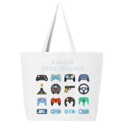 Choose Your Weapon Online Clothes Computer Video Game Geek Cute Gift 25L Jumbo Tote