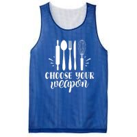 Choose Your Weapon Funny Kitchen Cooking Funny Gift Mesh Reversible Basketball Jersey Tank