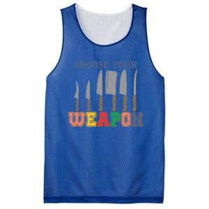 Choose Your Weapon Cooking Guru Funny Cook Retro Chef Cute Gift Mesh Reversible Basketball Jersey Tank