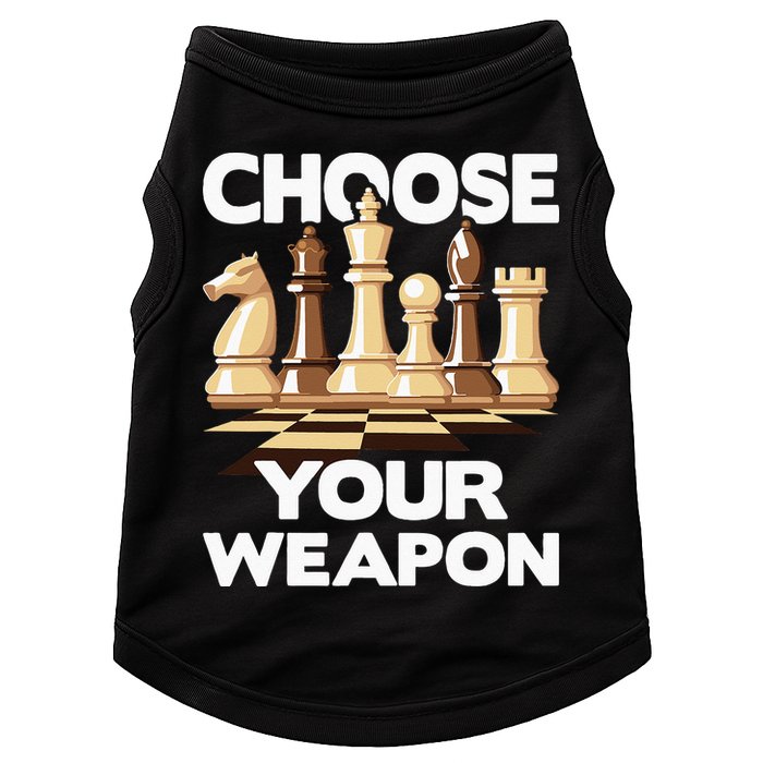 Choose Your Weapon Chess Player Chess Lover Doggie Tank