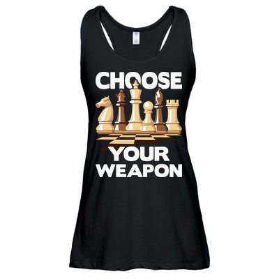 Choose Your Weapon Chess Player Chess Lover Ladies Essential Flowy Tank