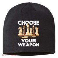Choose Your Weapon Chess Player Chess Lover Sustainable Beanie