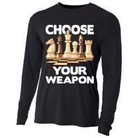 Choose Your Weapon Chess Player Chess Lover Cooling Performance Long Sleeve Crew