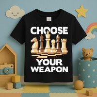 Choose Your Weapon Chess Player Chess Lover Toddler T-Shirt