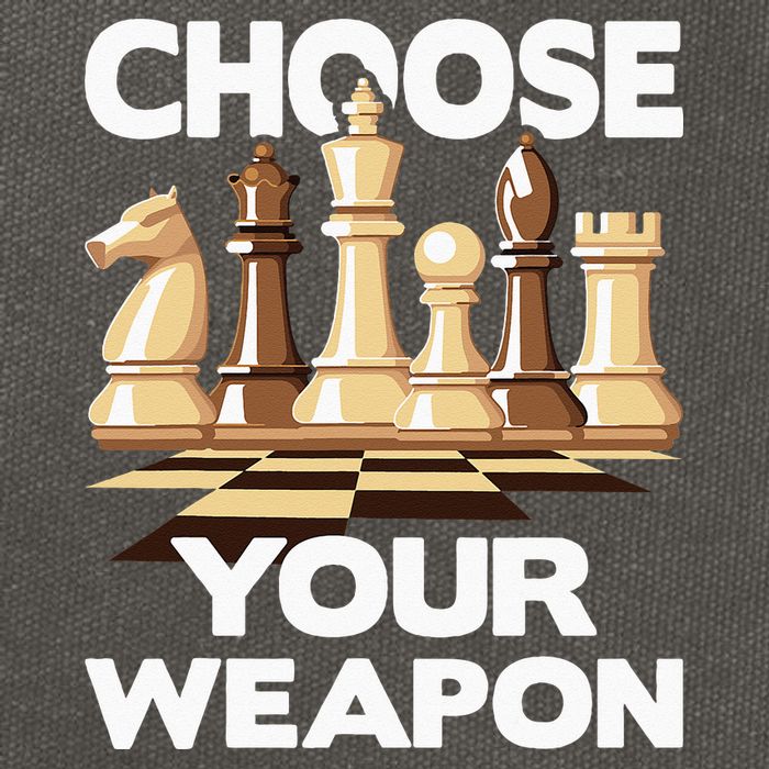 Choose Your Weapon Chess Player Chess Lover Cotton Canvas Backpack