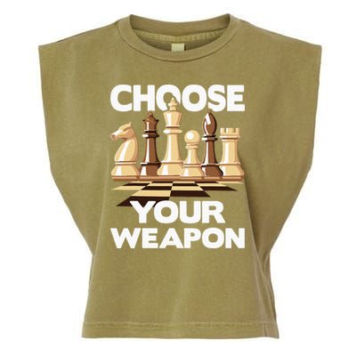 Choose Your Weapon Chess Player Chess Lover Garment-Dyed Women's Muscle Tee