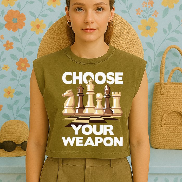 Choose Your Weapon Chess Player Chess Lover Garment-Dyed Women's Muscle Tee