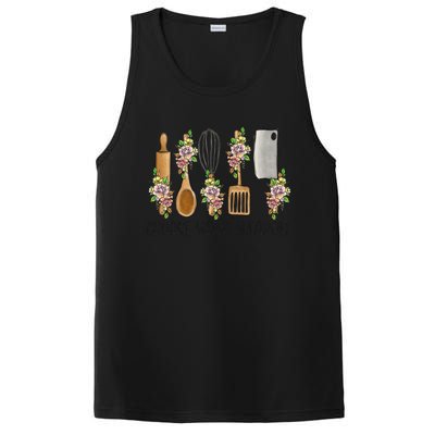 Choose Your Weapon Funny Cooking Chef Baking Design Humor Gift PosiCharge Competitor Tank