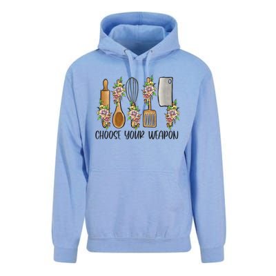 Choose Your Weapon Funny Cooking Chef Baking Design Humor Gift Unisex Surf Hoodie