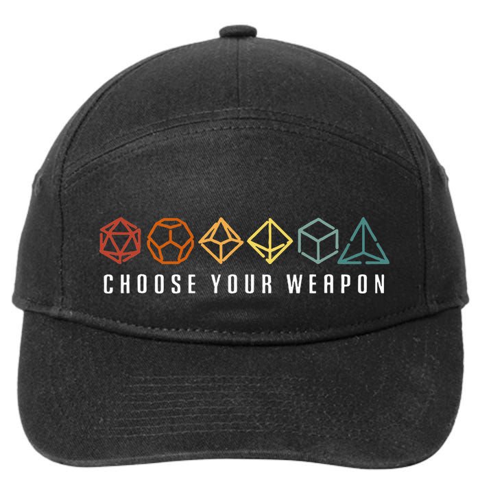 Choose Your Weapon In The Board Game 7-Panel Snapback Hat