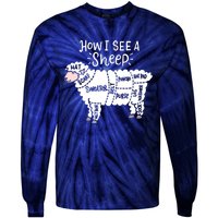 Cute Yarn Wool Knitter Knitting Tie-Dye Long Sleeve Shirt