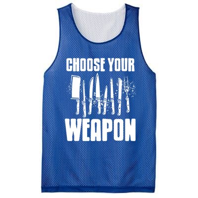 Choose Your Weapon Awesome Cooking Tools Design Present Gift Cool Gift Mesh Reversible Basketball Jersey Tank