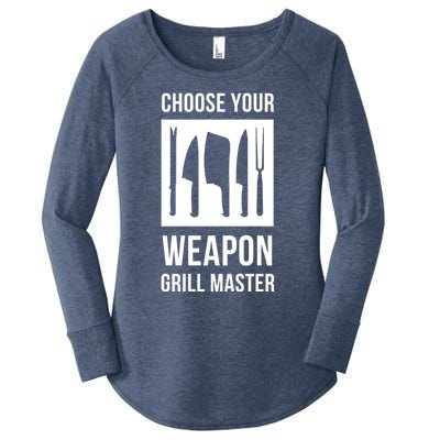 Choose Your Weapon Grill Master Cooking And Grill Meaningful Gift Women's Perfect Tri Tunic Long Sleeve Shirt