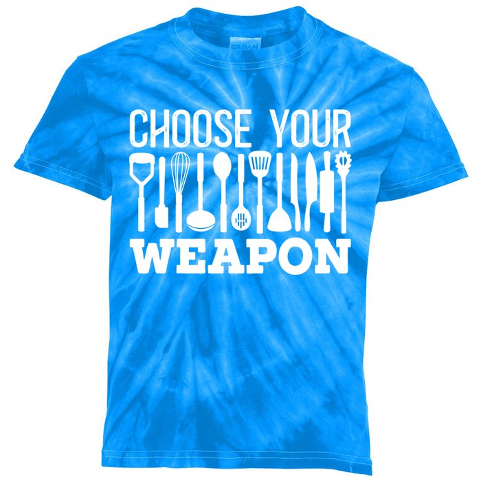 Choose Your Weapon Restaurant Cook Gift Kids Tie-Dye T-Shirt