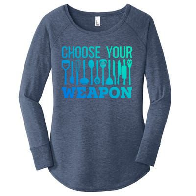 Choose Your Weapon Restaurant Cook Great Gift Women's Perfect Tri Tunic Long Sleeve Shirt