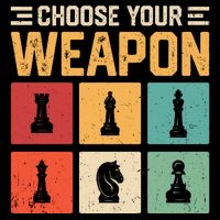 Choose Your Weapon Chess Player Chess Lover Full-Length Apron With Pockets