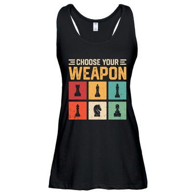 Choose Your Weapon Chess Player Chess Lover Ladies Essential Flowy Tank