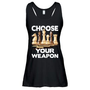 Choose Your Weapon Funny Chess Player Chess Lover Ladies Essential Flowy Tank