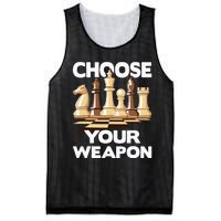 Choose Your Weapon Funny Chess Player Chess Lover Mesh Reversible Basketball Jersey Tank