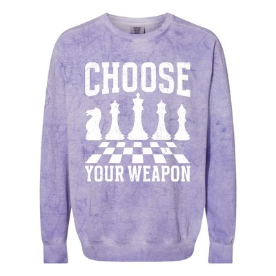 Choose Your Weapon Chess Player Colorblast Crewneck Sweatshirt