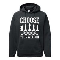 Choose Your Weapon Chess Player Performance Fleece Hoodie