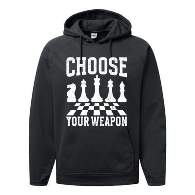 Choose Your Weapon Chess Player Performance Fleece Hoodie