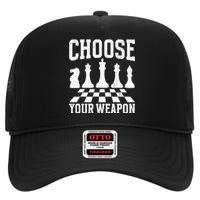 Choose Your Weapon Chess Player High Crown Mesh Back Trucker Hat