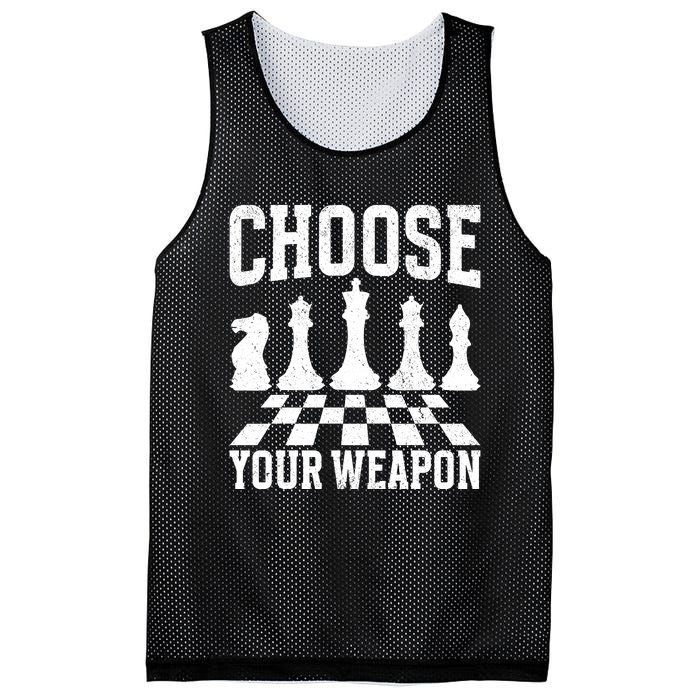 Choose Your Weapon Chess Player Mesh Reversible Basketball Jersey Tank