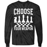 Choose Your Weapon Chess Player Tie-Dye Long Sleeve Shirt