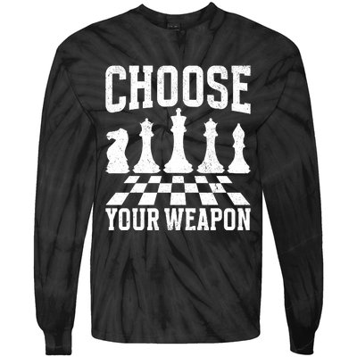 Choose Your Weapon Chess Player Tie-Dye Long Sleeve Shirt