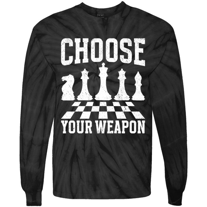 Choose Your Weapon Chess Player Tie-Dye Long Sleeve Shirt