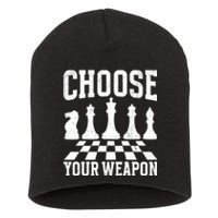 Choose Your Weapon Chess Player Short Acrylic Beanie