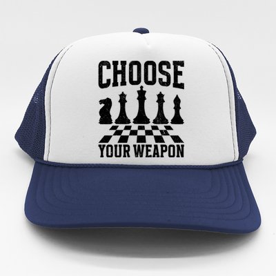 Choose Your Weapon Chess Player Trucker Hat