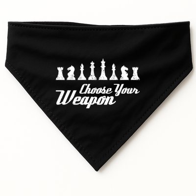 Choose Your Weapon Chess USA-Made Doggie Bandana