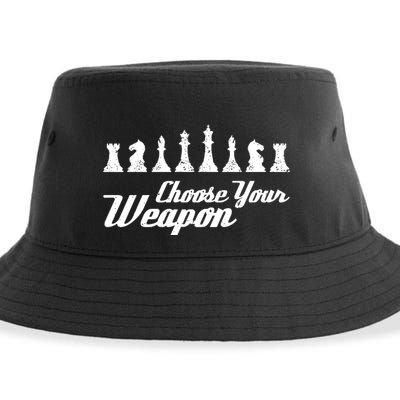 Choose Your Weapon Chess Sustainable Bucket Hat