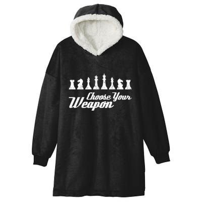 Choose Your Weapon Chess Hooded Wearable Blanket