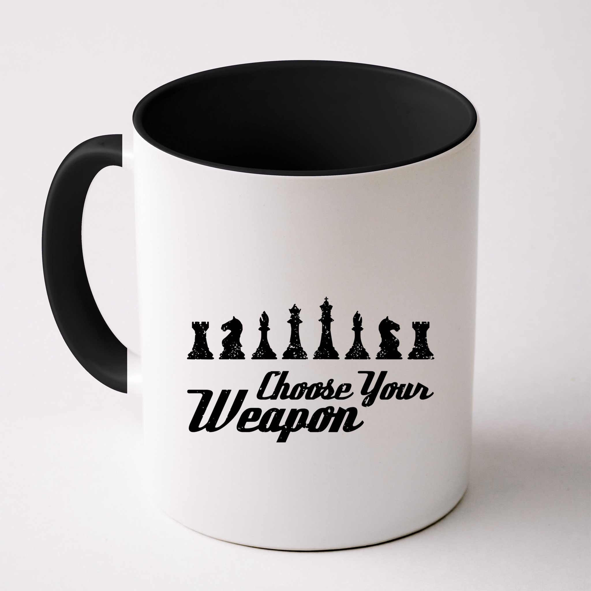 Choose Your Weapon Chess Mug