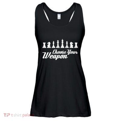 Choose Your Weapon Chess Ladies Essential Flowy Tank