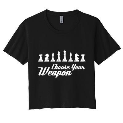 Choose Your Weapon Chess Crop Top