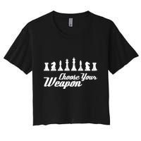 Choose Your Weapon Chess Women's Crop Top Tee