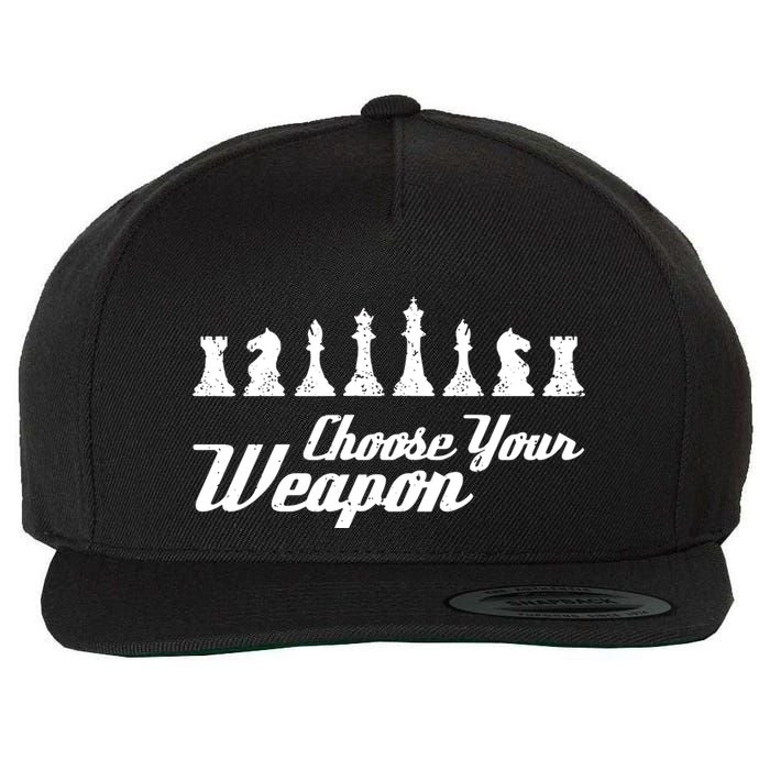 Choose Your Weapon Chess Wool Snapback Cap
