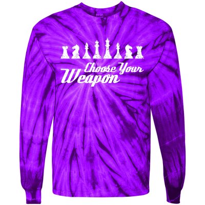 Choose Your Weapon Chess Tie-Dye Long Sleeve Shirt