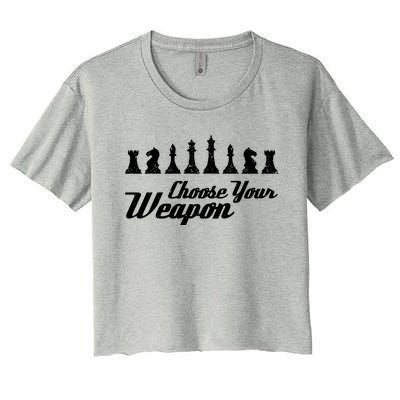 Choose Your Weapon Chess Women's Crop Top Tee