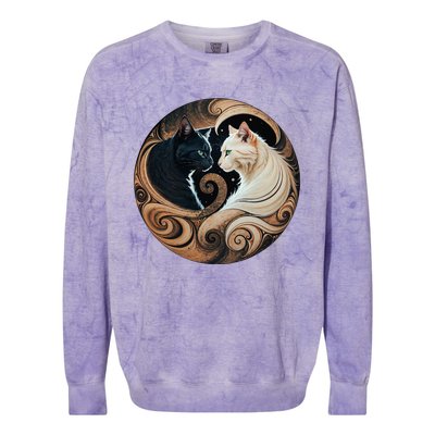 Cats Yin Yang Colorblast Crewneck Sweatshirt