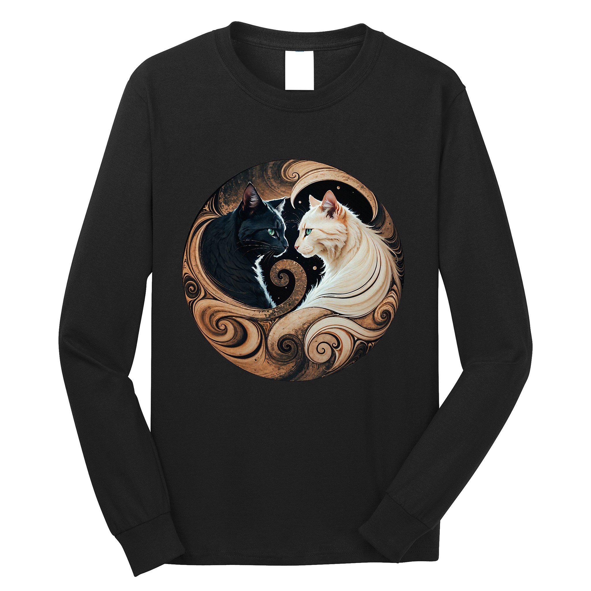 Cats Yin Yang Long Sleeve Shirt