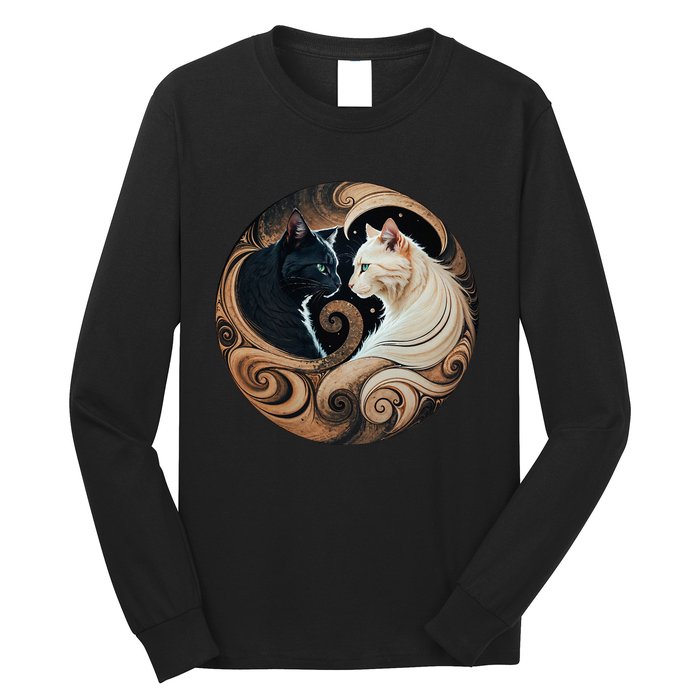 Cats Yin Yang Long Sleeve Shirt